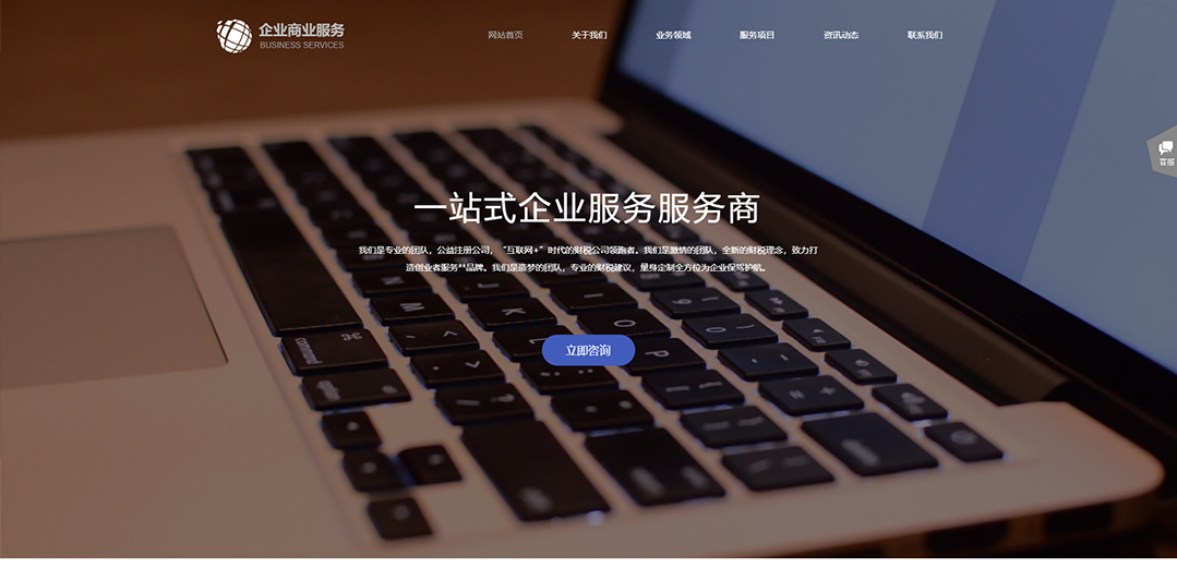 (帶手機(jī)版數(shù)據(jù)同步)自適應(yīng)商業(yè)類財務(wù)報稅網(wǎng)站模板